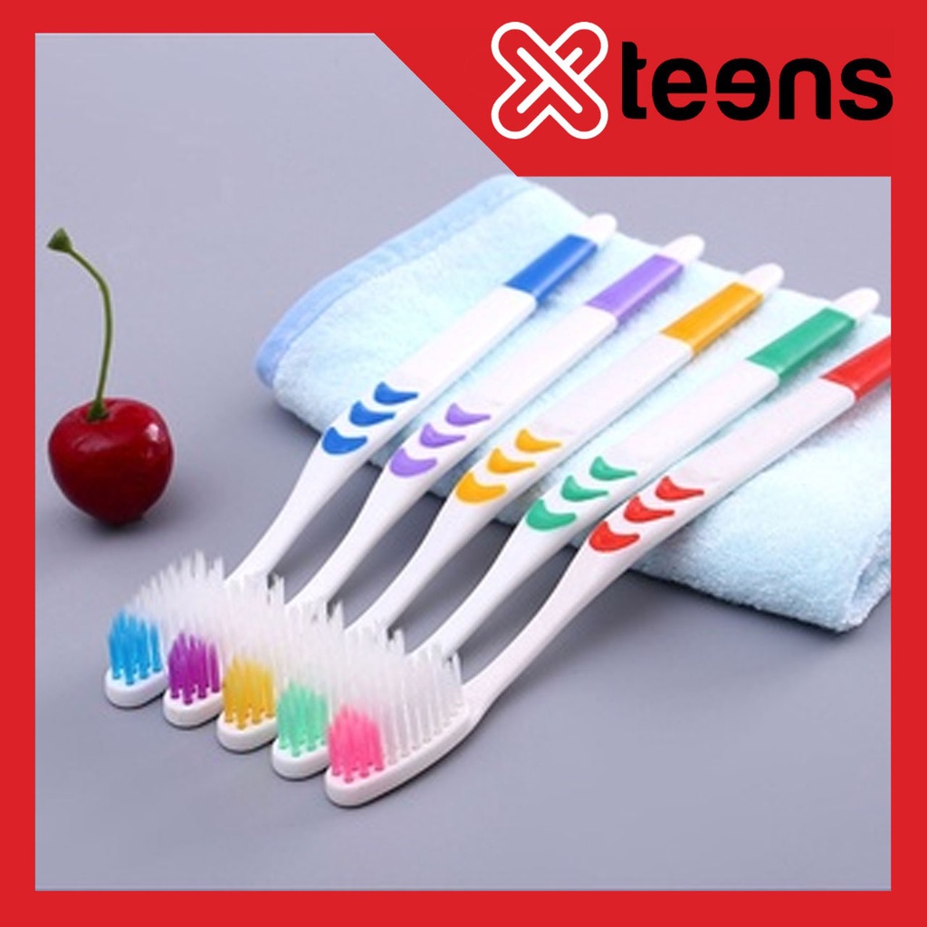 SIKAT GIGI DEWASA GARIS 1 SET ISI 10 PCS / Toothbrush Sikat Gigi Double Care