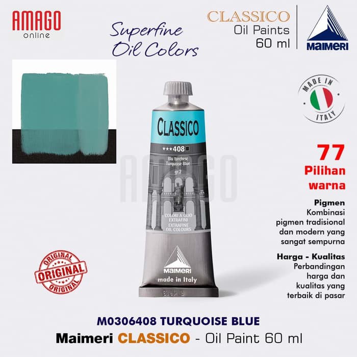 MAIMERI CLASSICO - OIL PAINT - TURQUOISE BLUE - 60ML - M0306408