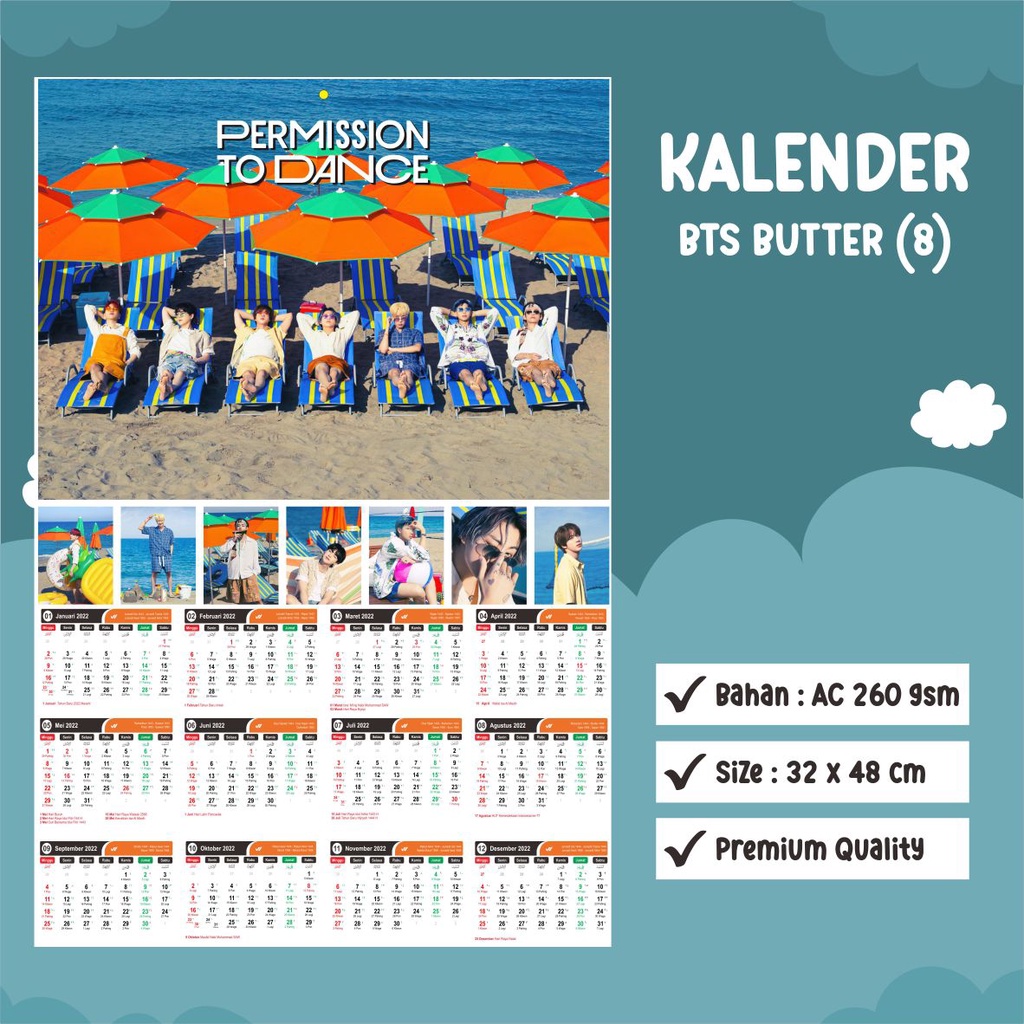 

KALENDER 2023 BTS BUTTER (5-8) - SOUVENIR KPOP UNOFFICIAL