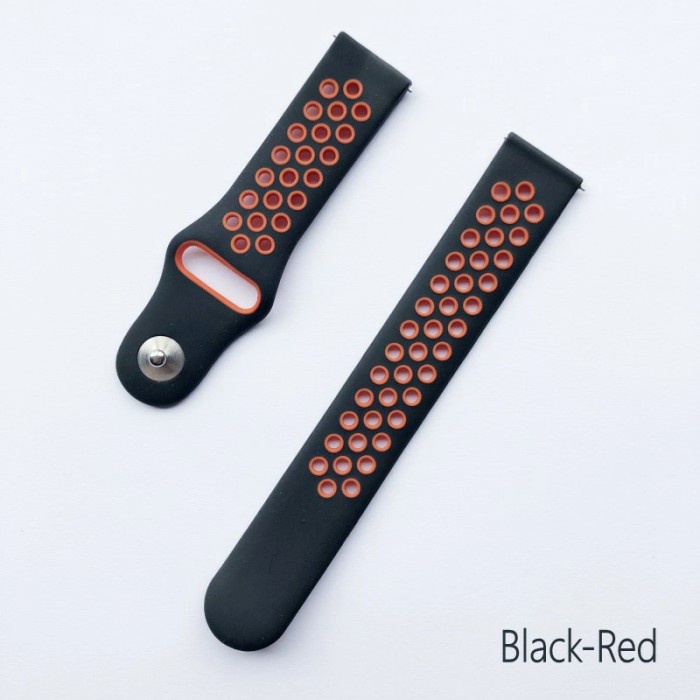 Tali Strap Smartwatch Eggel Tempo 2 / 1 / Galaxy Active 2 - Hitam Merah