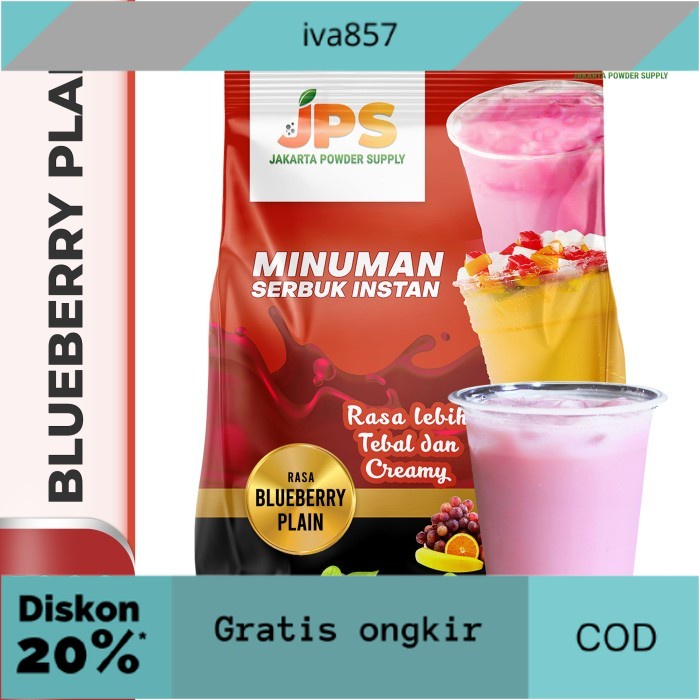 

PROMO Bubuk Minuman Blueberry Plain Powder JPS Tanpa Gula GRATIS ONGKIR
