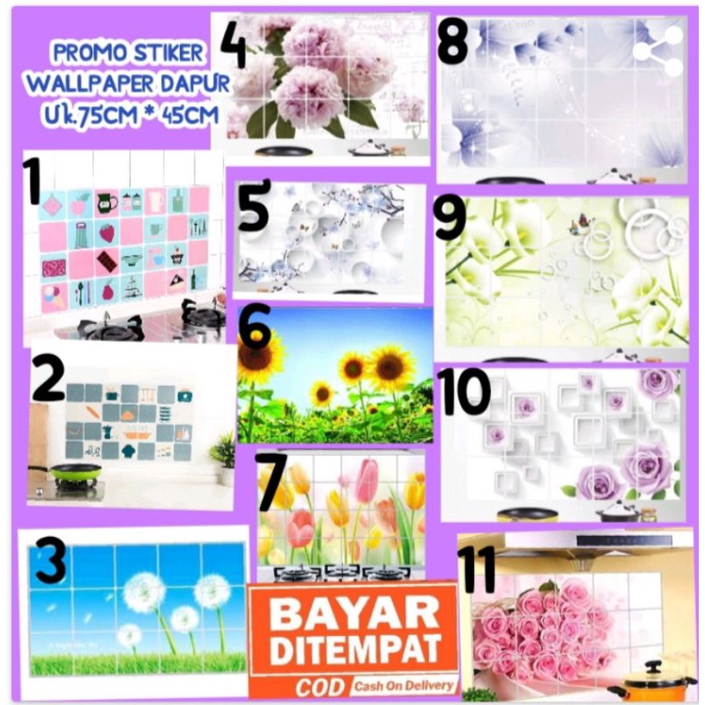 Stiker  dapur anti minyak / wallpaper dapur anti minyak