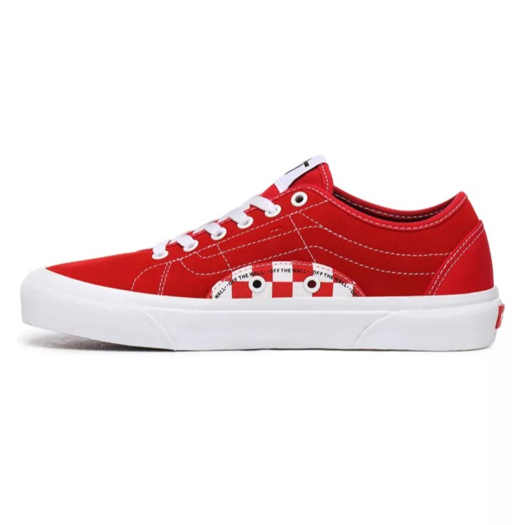 SEPATU VANS OFF THE WALL | BESS NI CHECK RED TRUE WHT