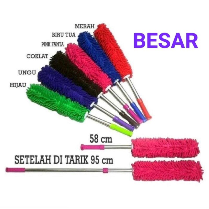 KEMOCENG MICROFIBER BISA PANJANG PENDEK PENGHILANG DEBU PEMBERSIH FIBER