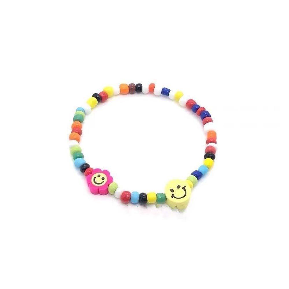 Mxbeauty Wanita Rantai Kalung Kreatif Vintage Untuk Gadis Manik-Manik Manis Wajah Tersenyum Klavikula Choker