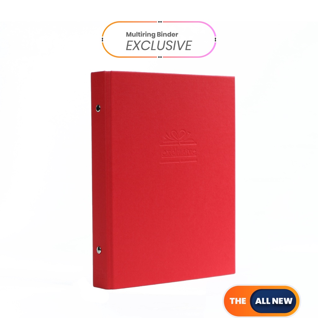 

[Zada] Bantex Exclusive Multiring Binder A5 - 20 Ring O - 25mm Red #1325 09