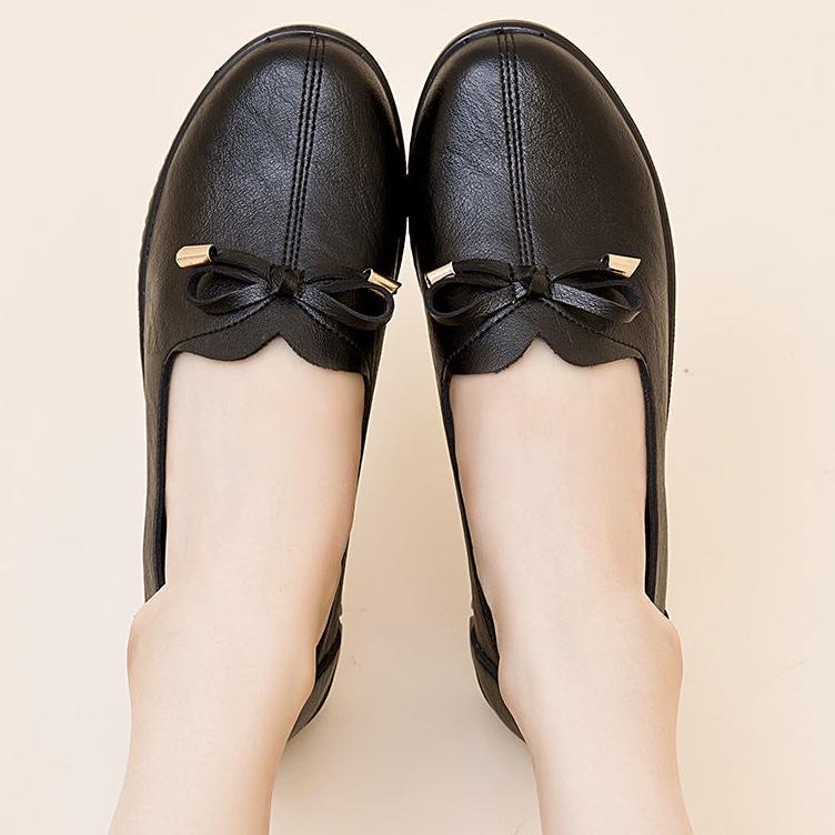 E1H6 5001 Sepatu flat wanita, sepatu formal, penting untuk pekerja kann, sepatu ibu