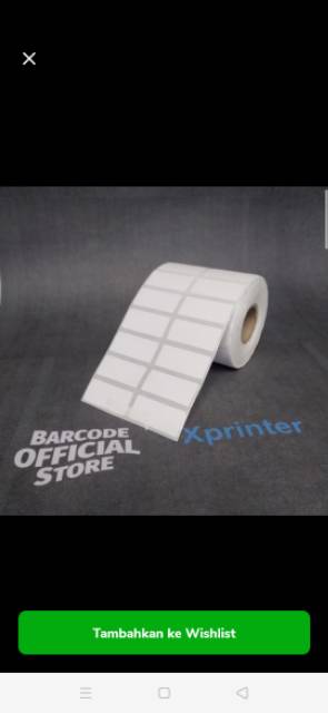 

H7Y label barcode thermal XPrinter 33x15 core 1" 2 line 2000 pcs