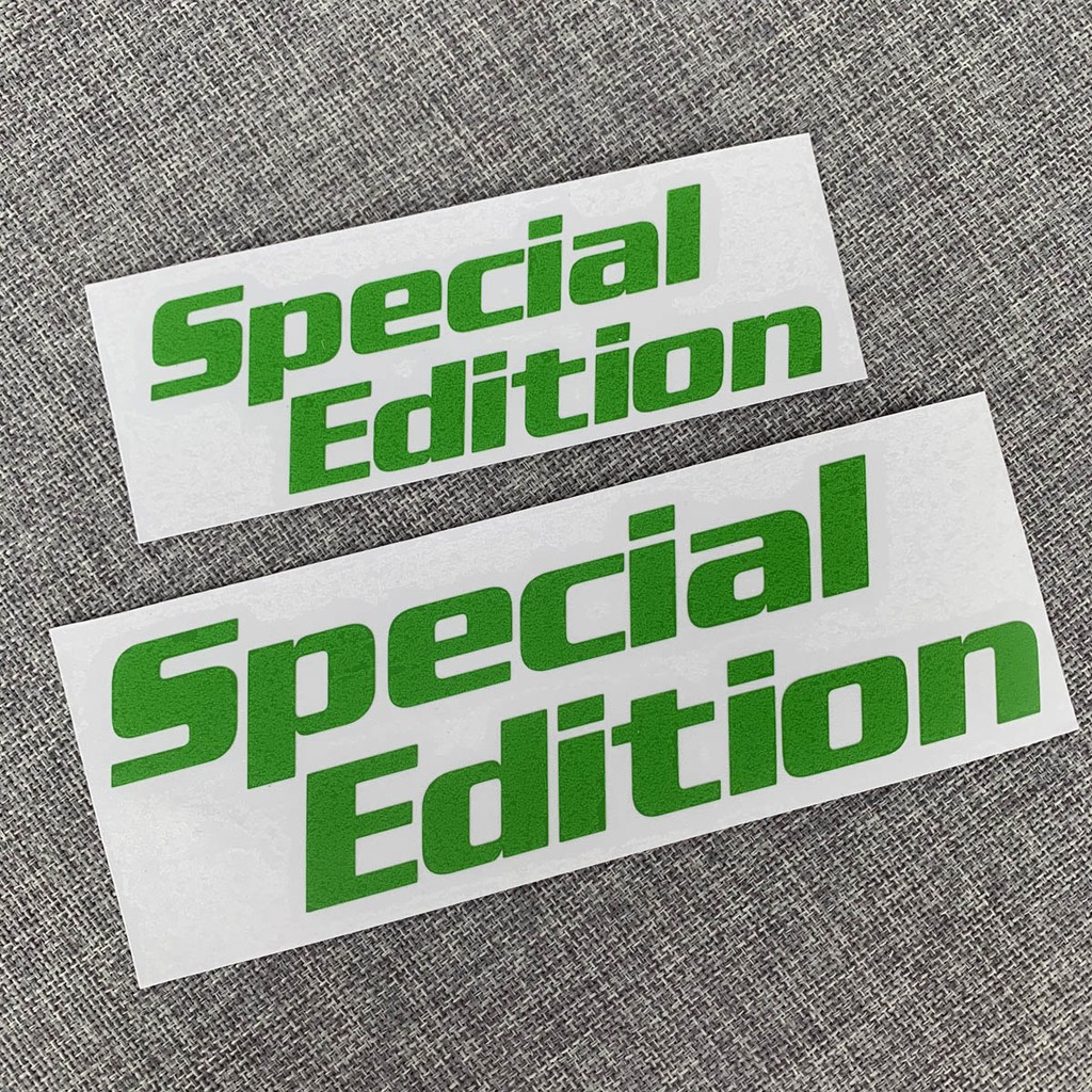 Stiker Vinyl Laser Reflektif Motif Tulisan Edisi Spesial Untuk Mobil / Motor / Sepeda / Skuter / Koper