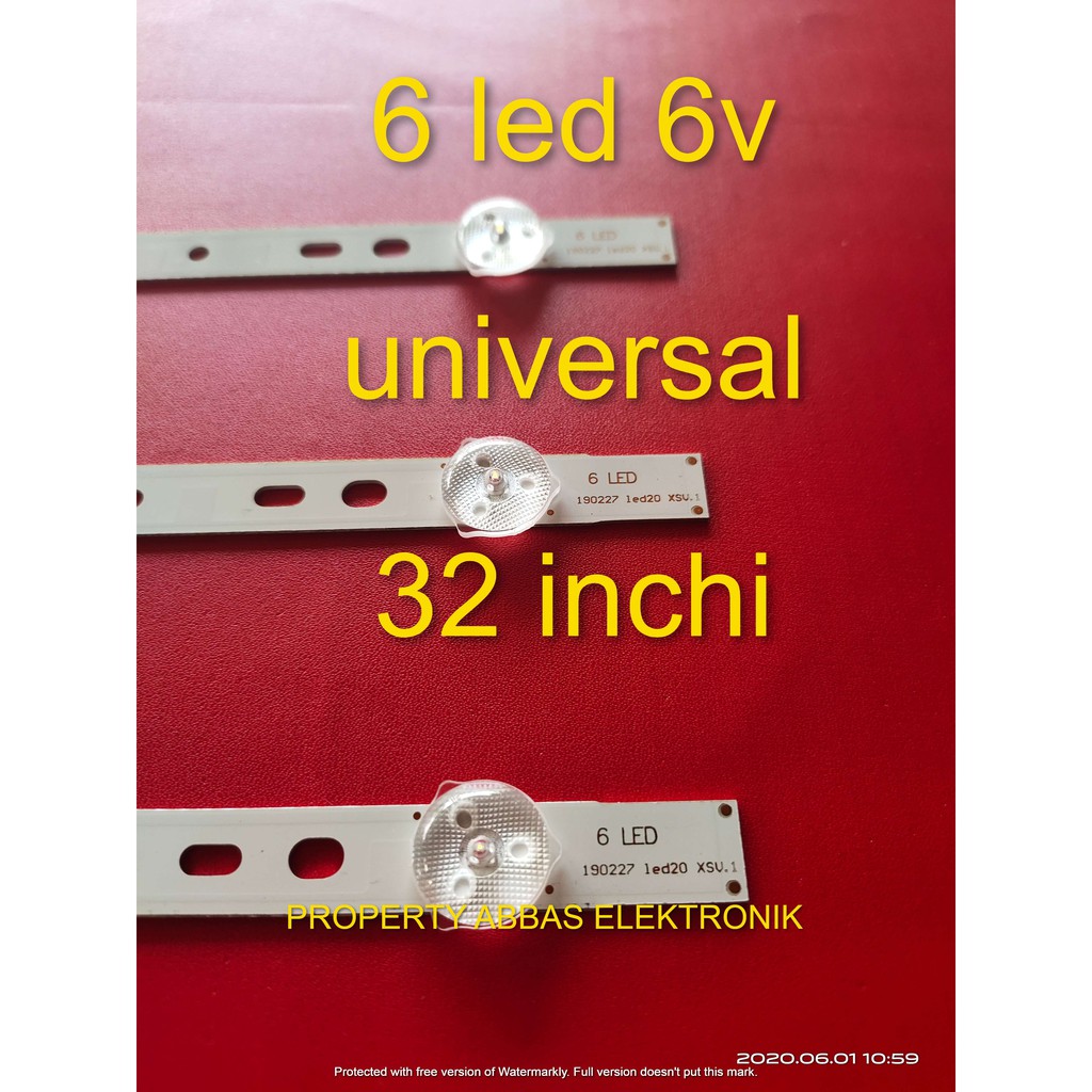 led backlight multi universal 32 inchi 6kancing 6 led 6v universal