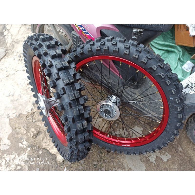 Paketan Velg Pelek Yamaha WR 155 Ring 16 19 Ban Cross depan belakang