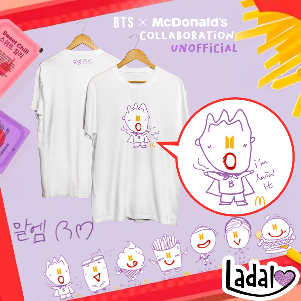 BTS X MCD Saucy T-Shirt Unofficial - RM Jin Suga Jhope Jimin V Jungkook