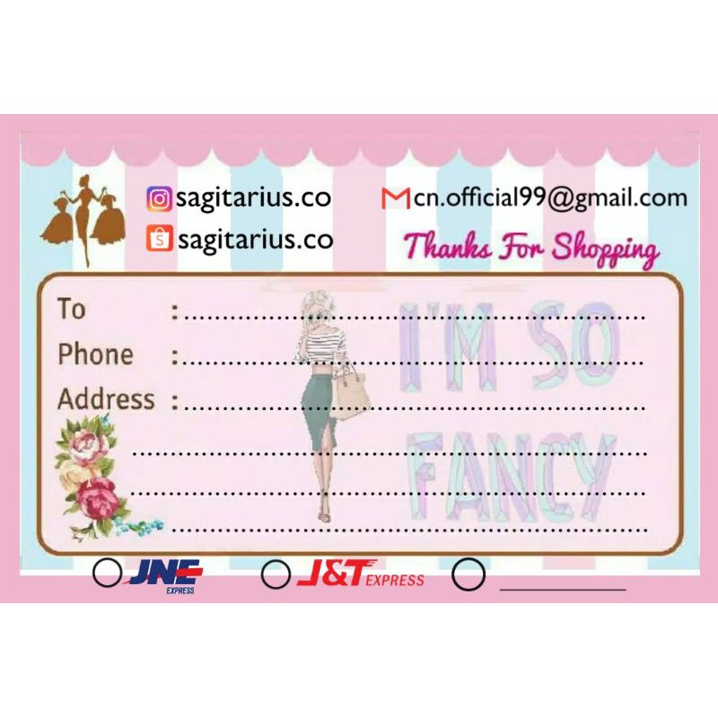 

Stiker pengiriman OLSHOP 2 per100pcs Murah