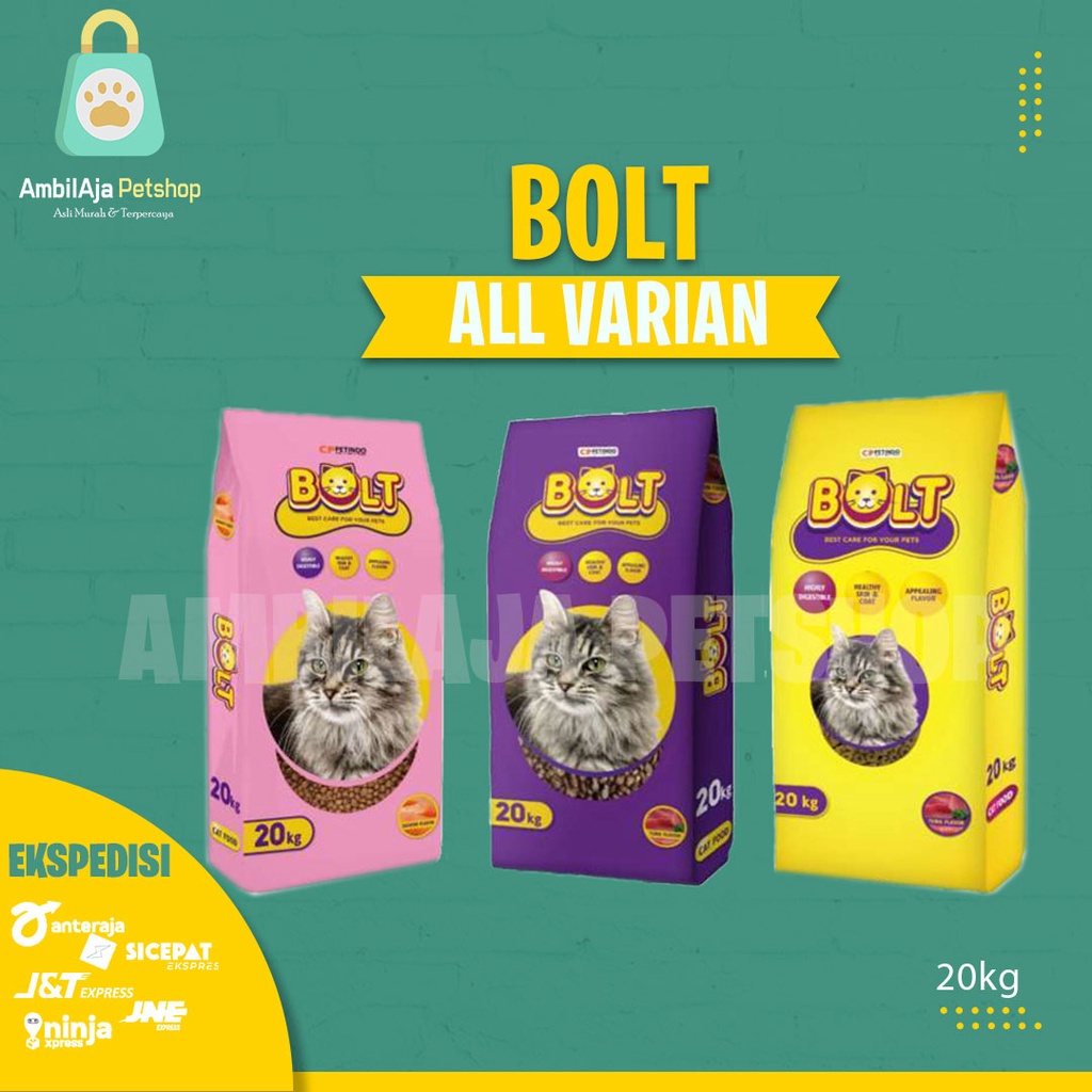 Makanan kucing Bolt 20kg