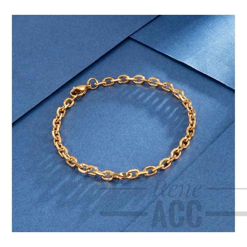 Gelang Titanium wanita Rantai gold anti karat selamanya