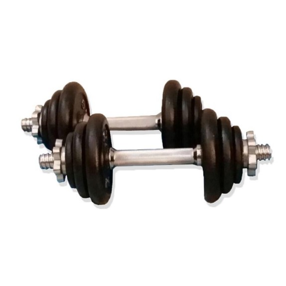 Jual Alat Olahraga Fitness DUMBBELL CHROMED SET 20 KG SILVER | Shopee ...