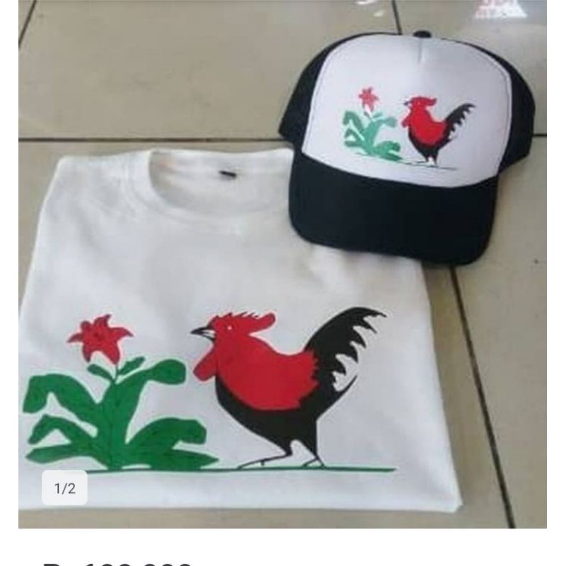 KAOS DISTRO CAP AYAM JAGO PAKET TOPI AYAM JAGO