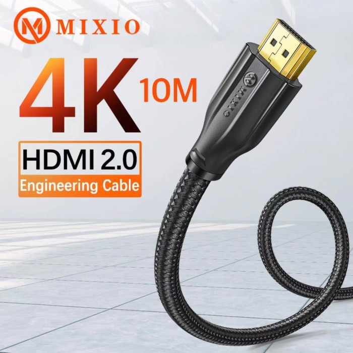 [10M - AAU] MIXIO Kabel multimedia kabel High Speed Nylon Braided multimedia kabel V2.0 4K