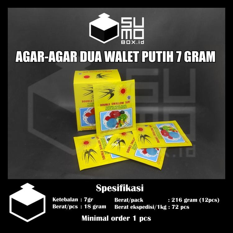 

Agar Agar Double Swallow Sun Sachet 7Gram Powder Cap Dua Walet