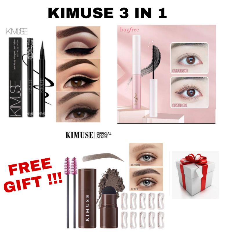 [READY STOCK &amp; COD] PAKET KOSMETIK KIMUSE 3 IN 1 | PAKET MAKE UP KIMUSE 3 IN 1 LENGKAP