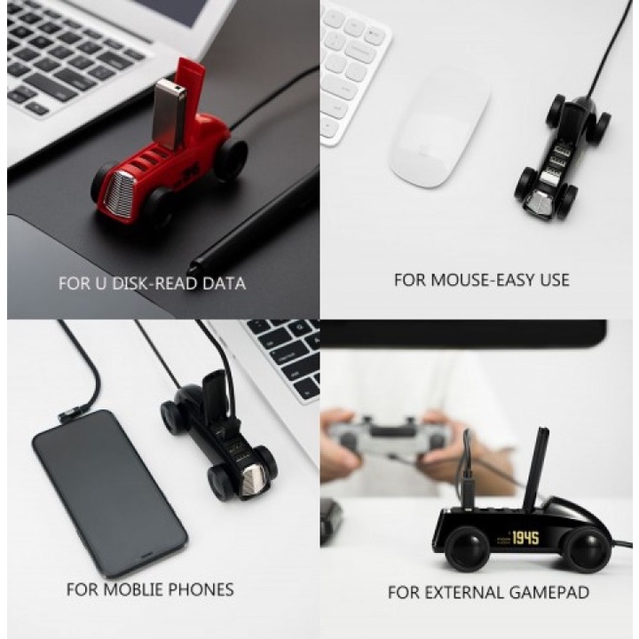 26 BCASE Car Shape USB 2.0 Hub Splitter 4 Port - DSHJ-B-1903