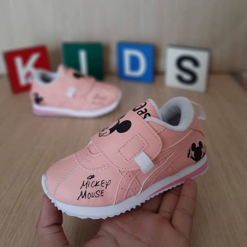 SEPATU ANAK MICKEY SEPATU ANAK WANITA SEPATU ANAK ANAK PEREMPUAN PREMIUM HIGH QUALITY SEPATU ANAK PINK