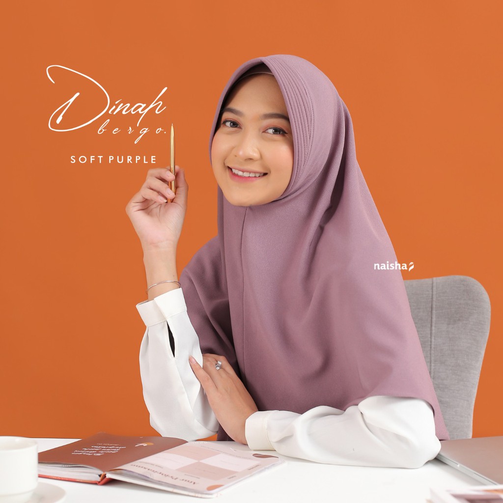 Naisha Official Dinah Bergo Pad Jilbab Instan Muslimah Syari-Soft Purple