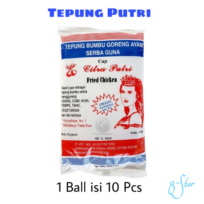 

BISA COD tepung putri 250gr serbaguna 1 ball isi 10 Pcs