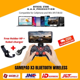 Gamepad X3 bluetooth smartphone joystick PC holder wireless