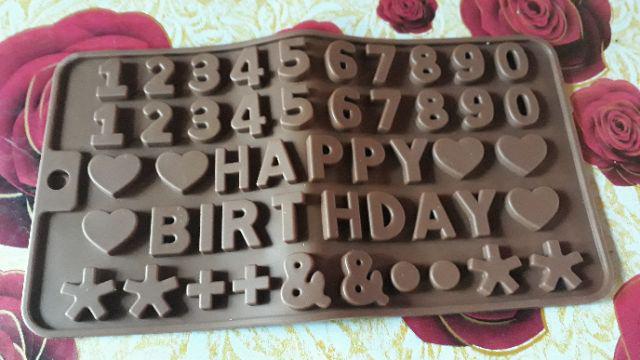 Cetakan Cokelat Huruf Happy Birthday Alphabet Angka Dan Tanda Baca Cetakan Coklat Fondant Spuit Kue