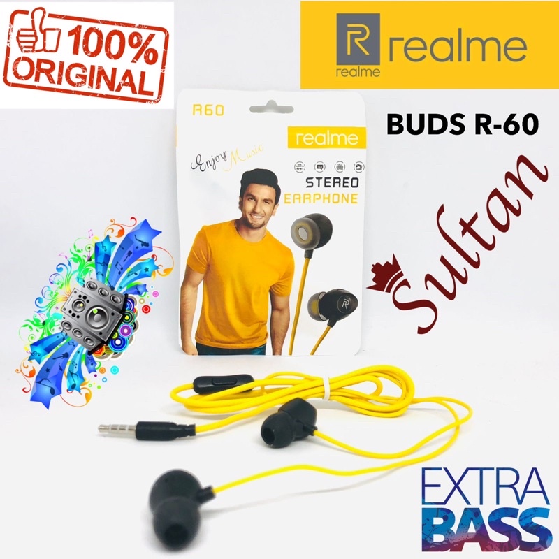 GROSIR HANDSFREE REALME BUDS R60 REMIX STYLE MUSIC EARPHONE