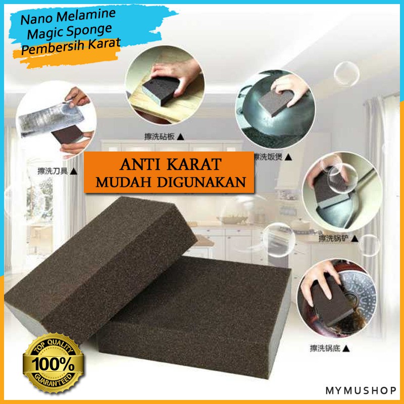 AMPLAS PANCI KOMPOR WAJAN MELAMINE MAGIC SPONGE PEMBERSIH KARAT BESI