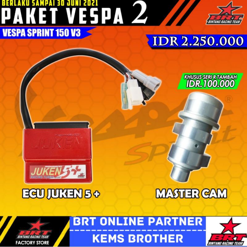 PAKET VESPA 2 VESPA SPRINT 150 V3 ECU PLUS CAM
