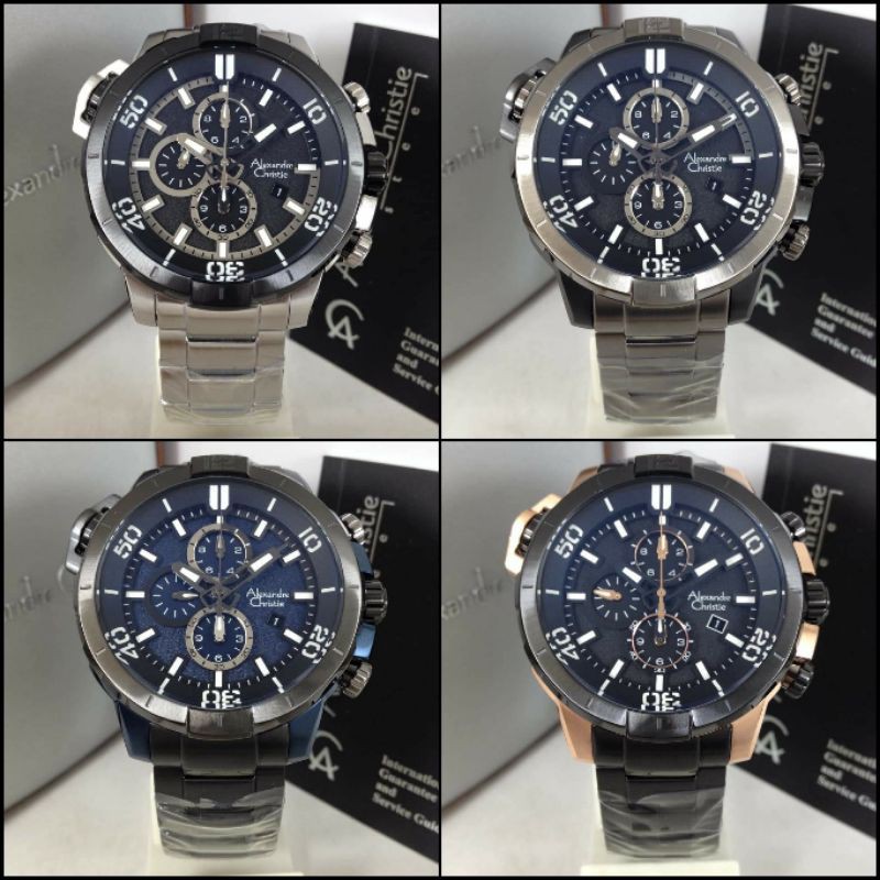 SALE DISKON TERMURAH Jam Tangan Pria Alexandre Christie AC 6554 ac6554 Chronograph Original 47mm