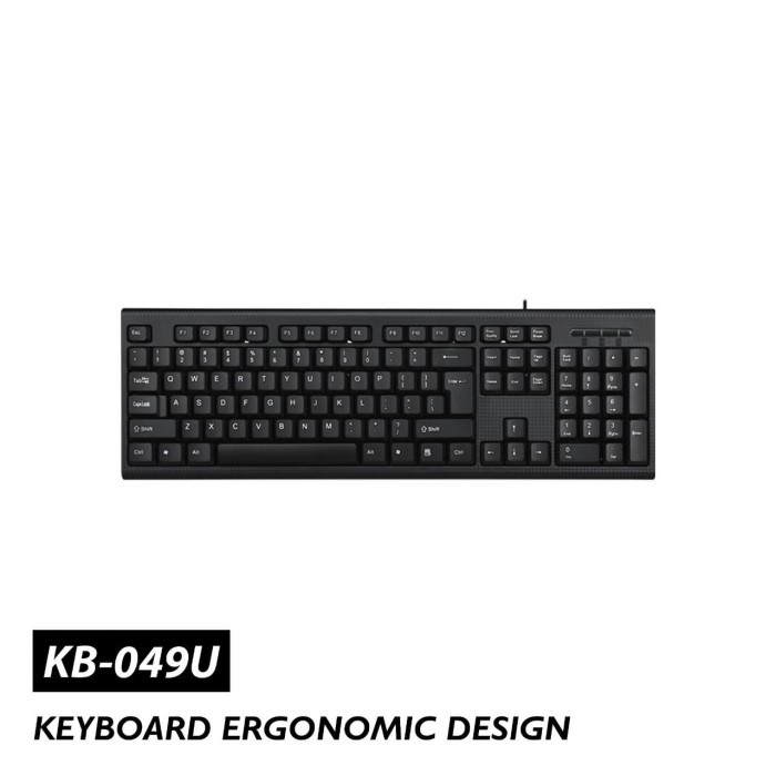 Keyboard PC Mikuso KB-049U Keyboard USB Plug n Play Keyboard Komputer