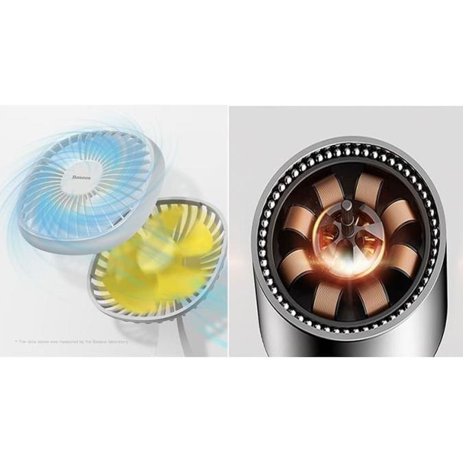 233- Baseus Pudding Shaped Fan Usb Portable Kipas Meja 3 Speeds Original