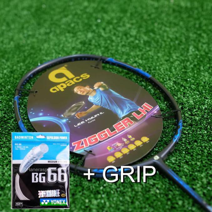 Raket Apacs Ziggler Lhi (Include: Senar Yonex Bg66 Dan Grip)