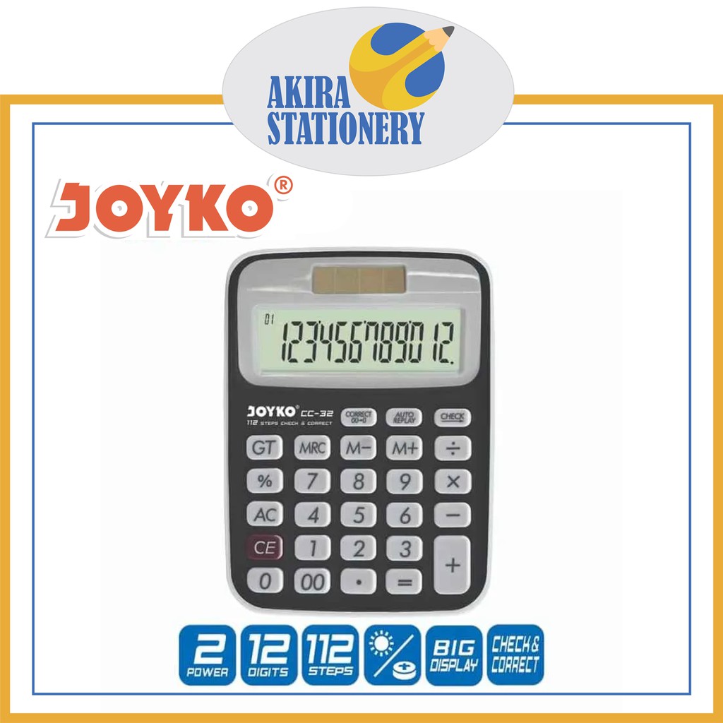 

Zyd Kalkulator Meja JOYKO CC 32 / Calculator JOYKO CC-32 / Alat Hitung Dagang ( PCS )
