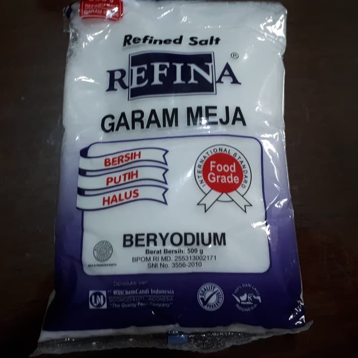 

Jual Garam meja refina 500gr terbaik