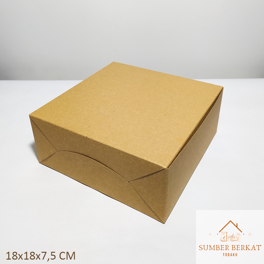 

Kotak Nasi 18x18 Kertas Kraft Murah