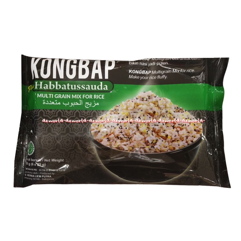 Kongbap Chia Seed Quinoa Healthy Rice High Fiber Nasi Kong Bap 6 Sachet Nasi Kacang