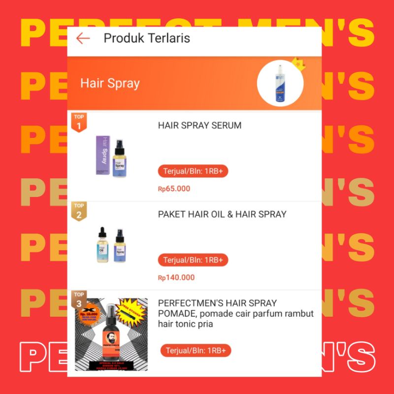 Pomade spray / Pomade cair / pomade liquid 60ml PERFECTMENS POMADE CAIR TERLARISS!!! minyak rambut cowok, Gratis sisir saku dan stiker Pomade cair hair spray parfum rambut penata rambut pria