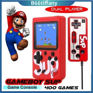 Promosi besar B66tiffany NEW Gameboy Retro 400 in 1 Games Mini Portabel SUPRIME Red Series Console Games 1 PLAYER / 2 PLAYER