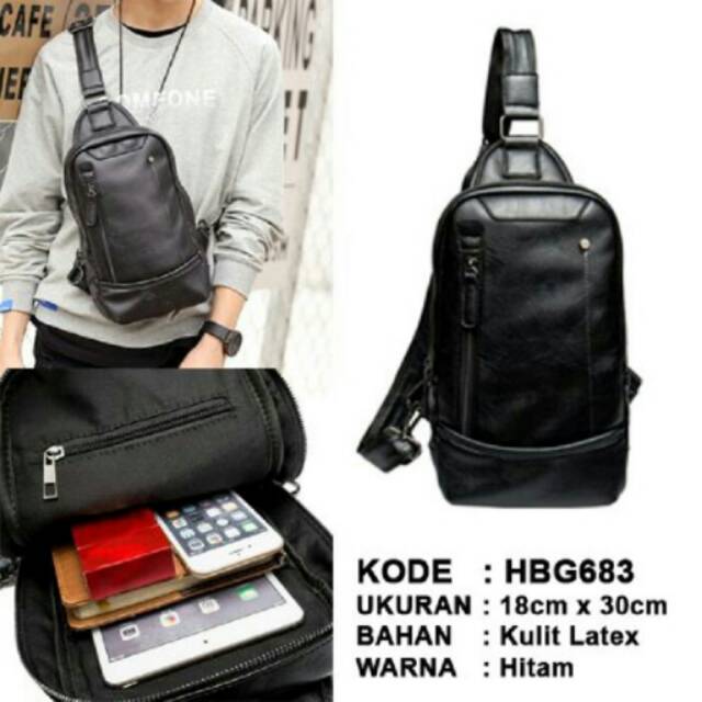 Tas Selempang Kulit Import HBG 683