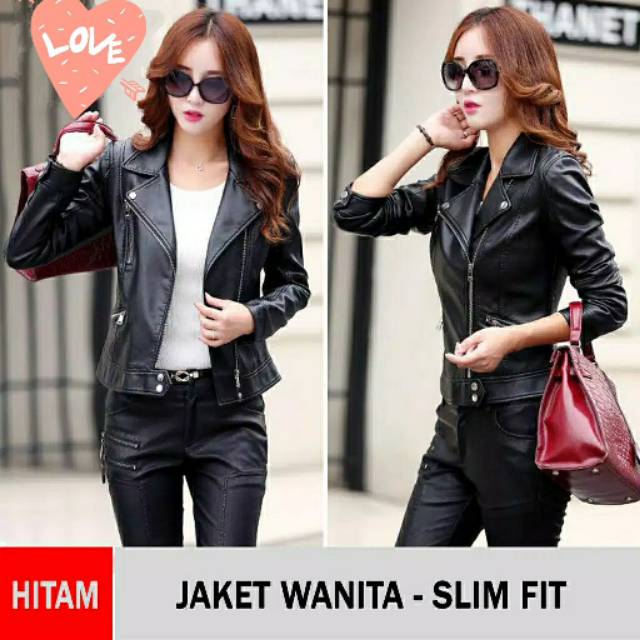 Jaket Kulit Wanita Jesika Hitam Exslusive