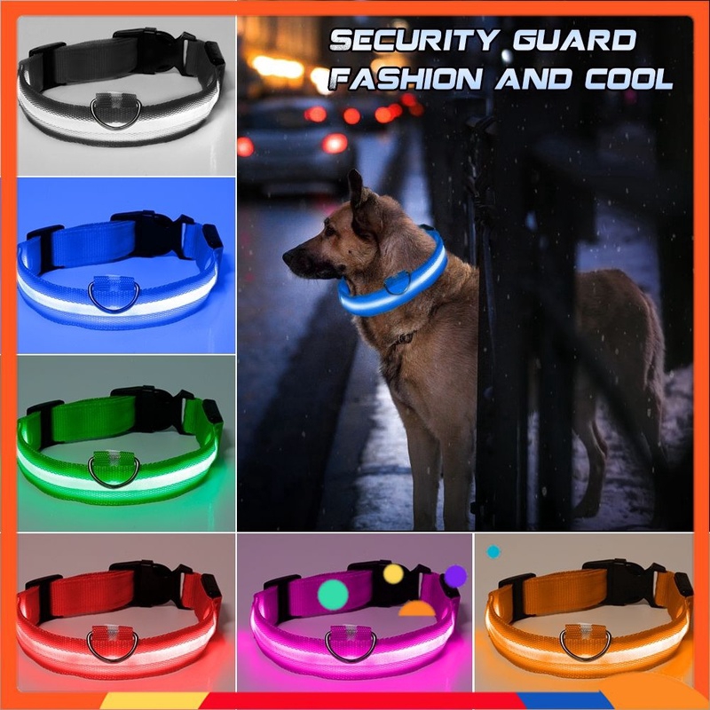 ★〓YUFeiPet〓★ LED Dog Collar, Night Flashing Nylon Webbing Dog Collar  Pet Light Collar Dog Collar Cat Collar Pet Supplies