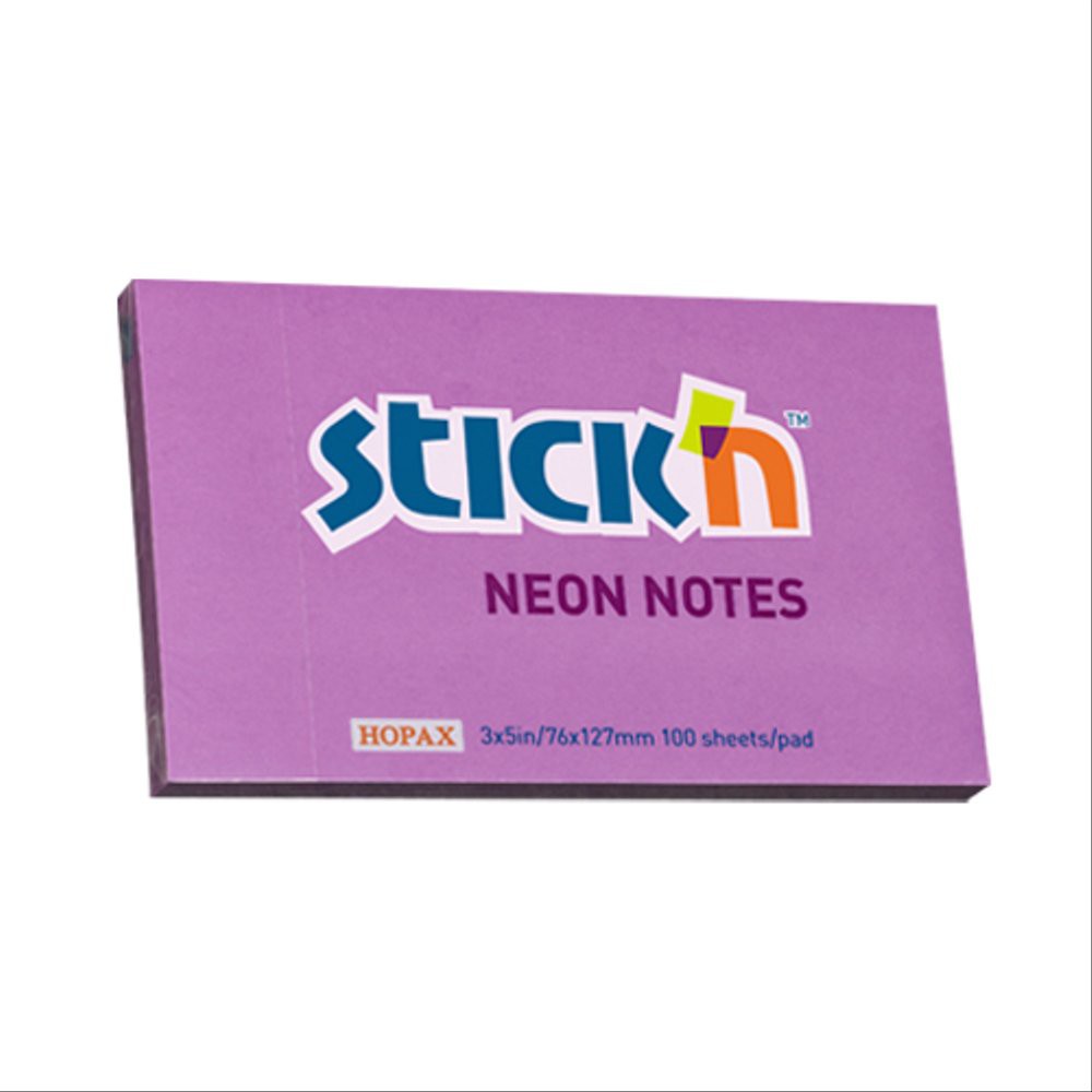 

Kusus Hari ini Stickn Regular Notes 21214 - 3x5 inch Neon Purple Sticky Note Post it Memo Pad Bagus