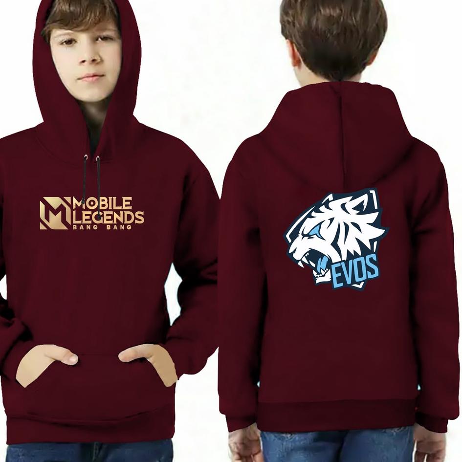 Sikat Habis Hoodie ML EVOS Pria Dewasa dan Anak / Sweater ML EVOS / Jaket ML EVOS