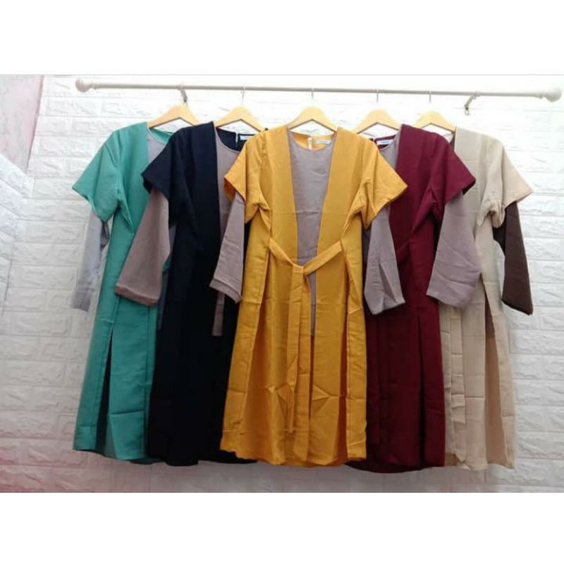 TUNIK PRADA CREPE ATASAN WANITA KEKINIAN FASHION WANITA