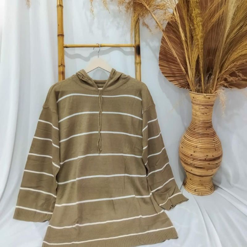 Sweater Rajut Wanita Warna Coklat, Coksu